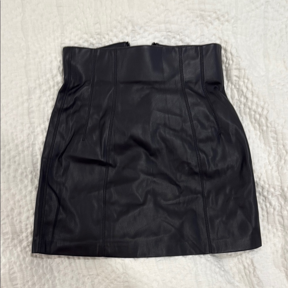 Zara Black Mini Skirt leather